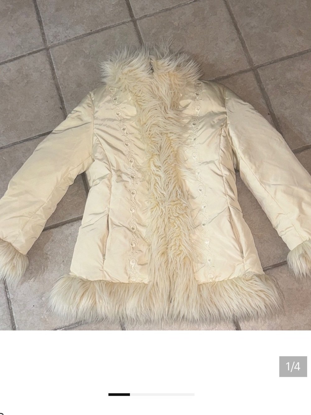 Y2K Guess Embroidered Puffer Coat